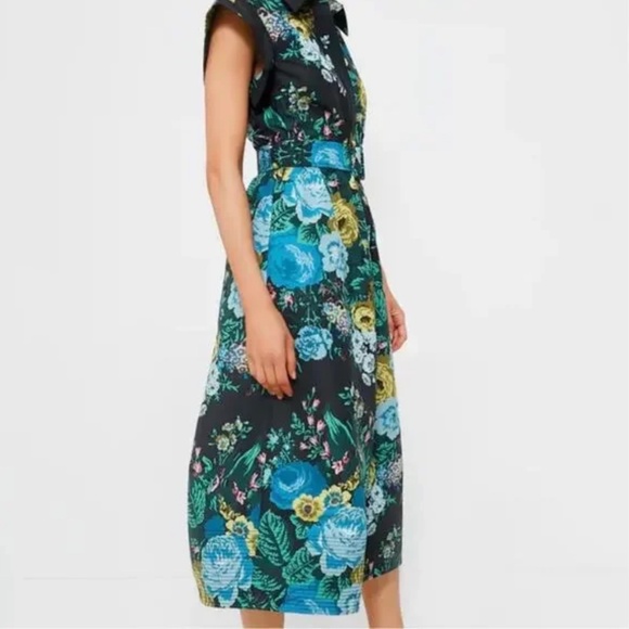 Tuckernuck Chloe Black Verdant Floral Dress- M - Picture 3 of 7